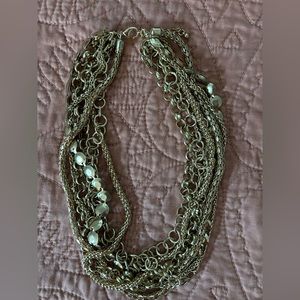 Multi layer fake gold necklace